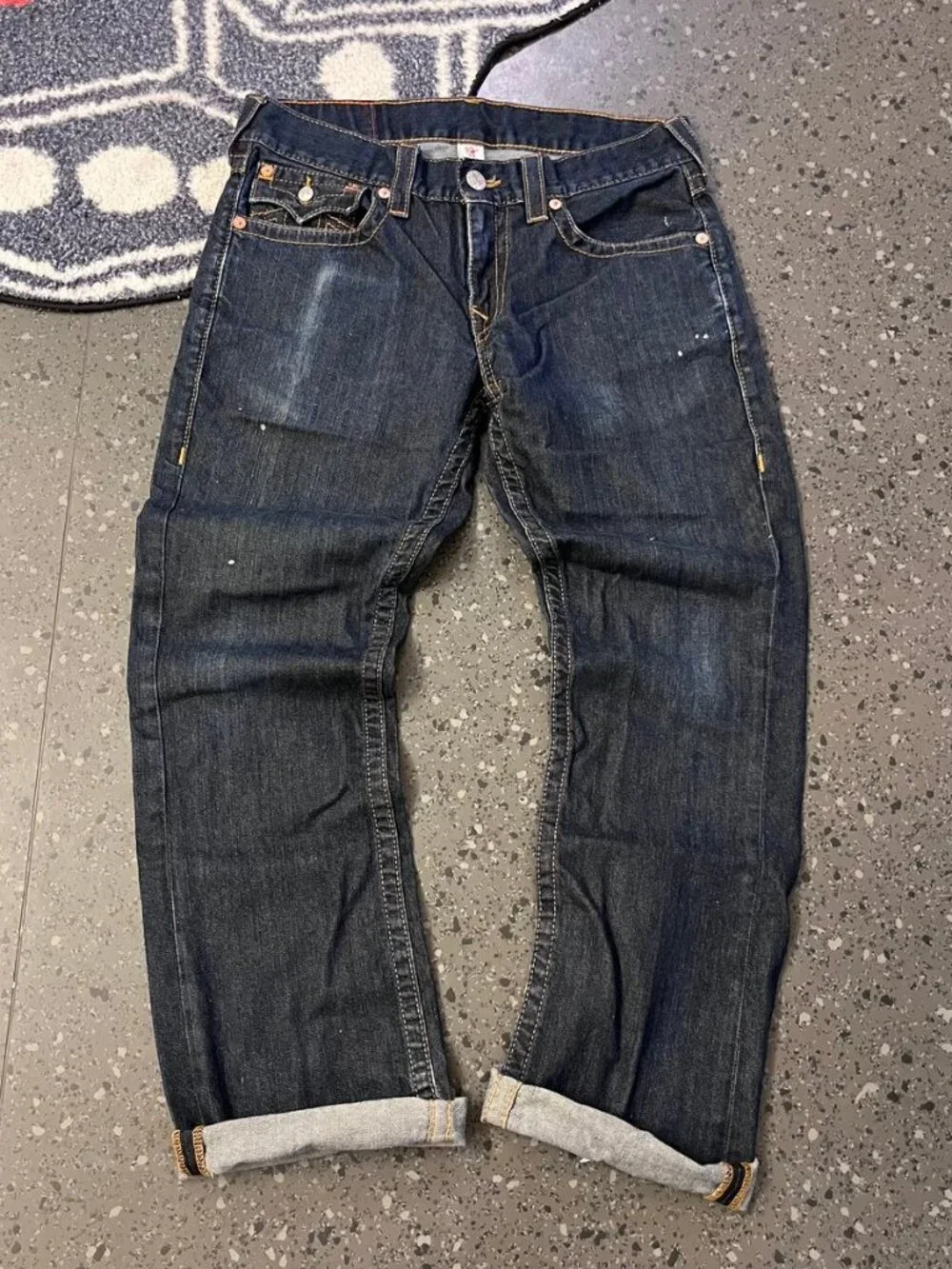True Religion Dark Denim Jeansraw denim